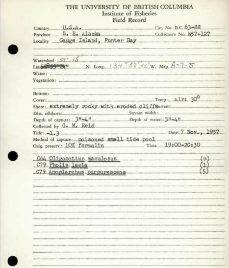 UBC Fisheries Record